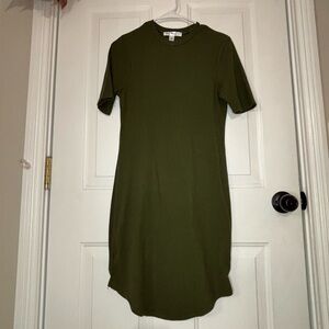 Say What? Olive Green Long Sleeve Dress